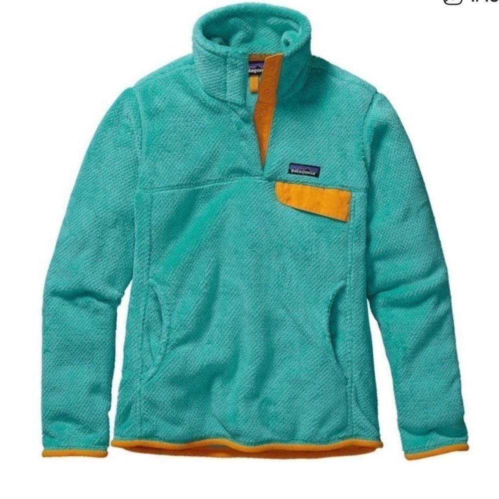 Women's Patagonia Re-Tool Snap-T Pullover | Size S | Turquoise | Polartec Tech